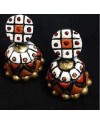 Handpainted Terracotta Jewellery – Ear rings Handpainted Terracotta Jewellery – Ear rings